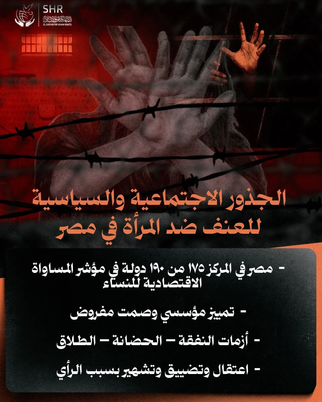 حملة حقوقية بمناسبة اليوم الدولي للقضاء علي العنف ضد المرأة