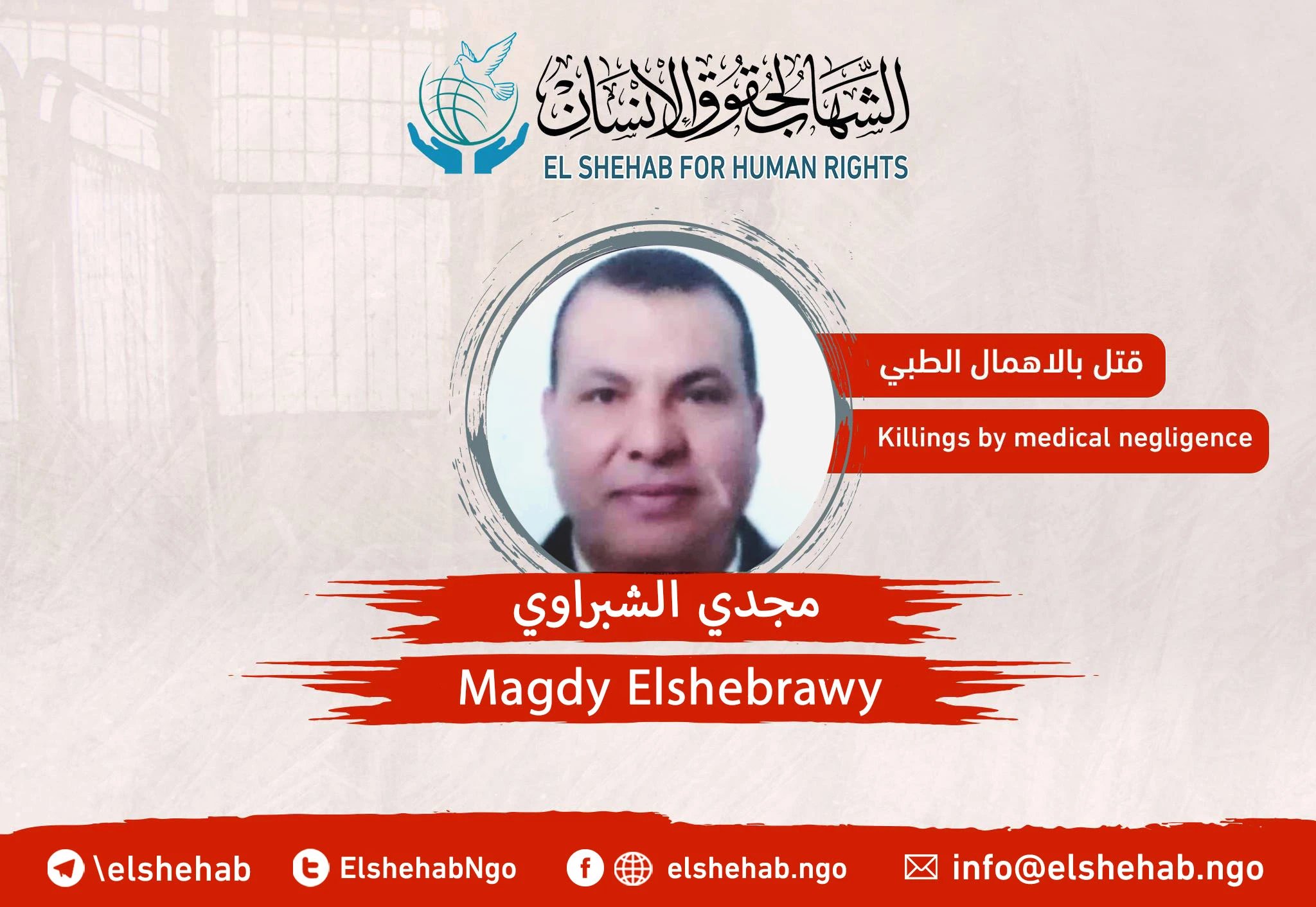 Death of the citizen, “Magdy Elshabrawy,” in the prison